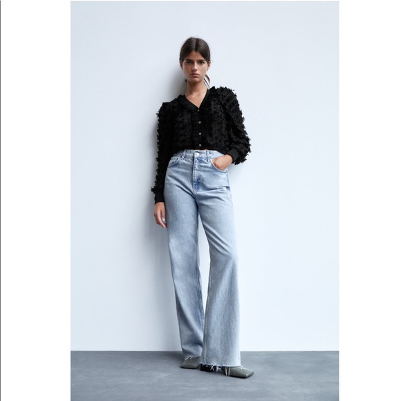 ZARA NWT TEXTURED FLORAL APPLIQUÉ JACKET 🌸 - Picture 3 of 7